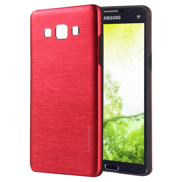 For Galaxy E7 / E700 MOTOMO Brushed Texture Metal + TPU Protective Case
