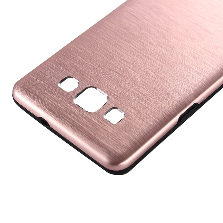 For Galaxy E7 / E700 MOTOMO Brushed Texture Metal + TPU Protective Case