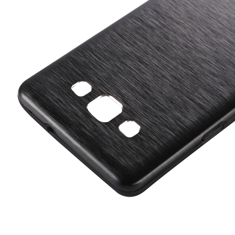 For Galaxy J5 / J500 MOTOMO Brushed Texture Metal + TPU Protective Case