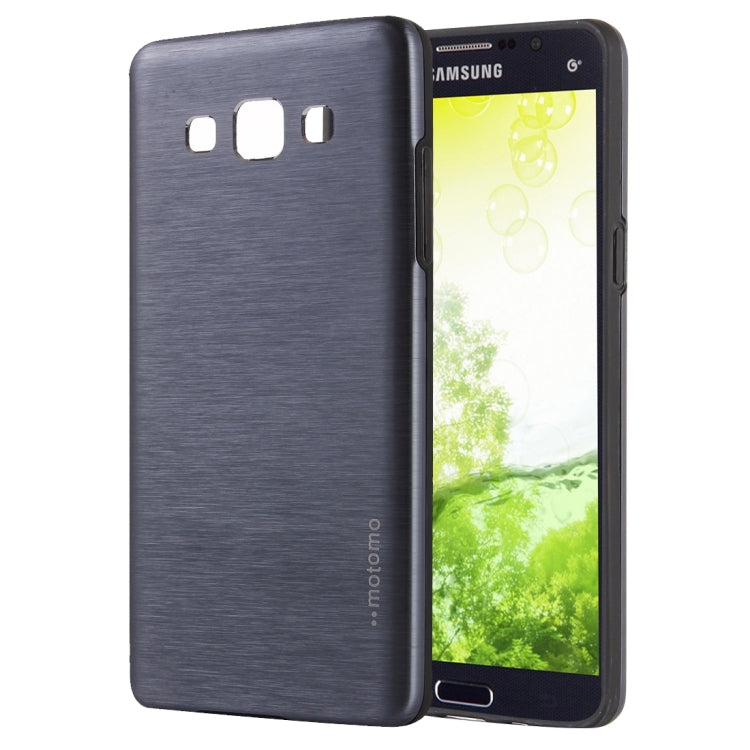 For Galaxy J5 / J500 MOTOMO Brushed Texture Metal + TPU Protective Case