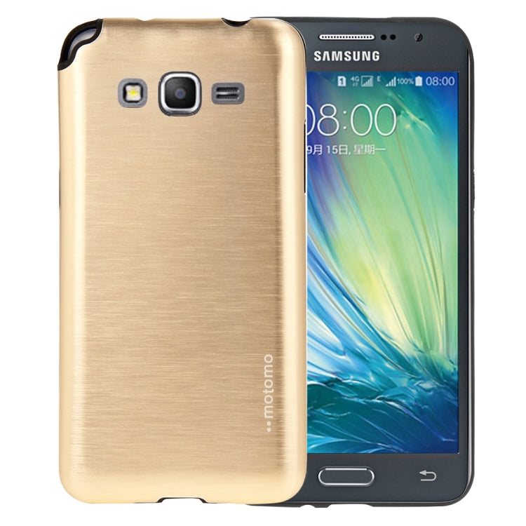 For Galaxy Grand Prime / G530 MOTOMO Brushed Texture Metal + TPU Protective Case