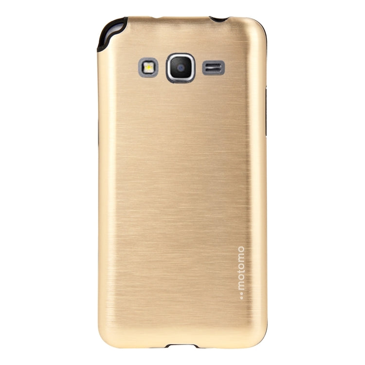 For Galaxy Grand Prime / G530 MOTOMO Brushed Texture Metal + TPU Protective Case