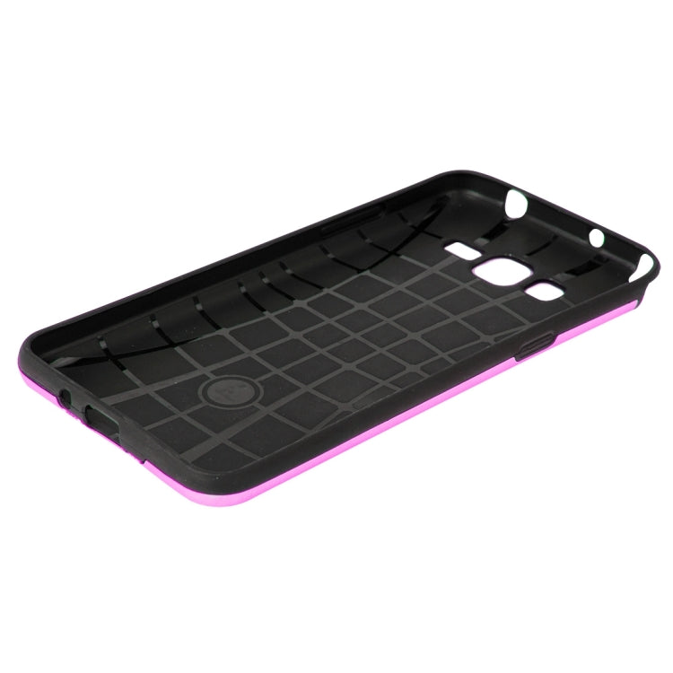 For Galaxy Grand Prime / G530 MOTOMO Brushed Texture Metal + TPU Protective Case
