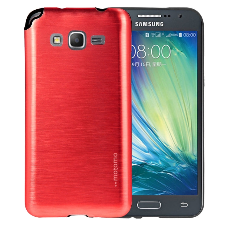 For Galaxy Grand Prime / G530 MOTOMO Brushed Texture Metal + TPU Protective Case