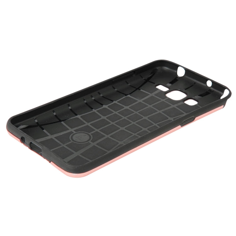 For Galaxy Grand Prime / G530 MOTOMO Brushed Texture Metal + TPU Protective Case