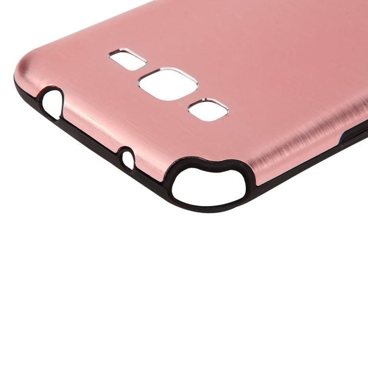 For Galaxy Grand Prime / G530 MOTOMO Brushed Texture Metal + TPU Protective Case