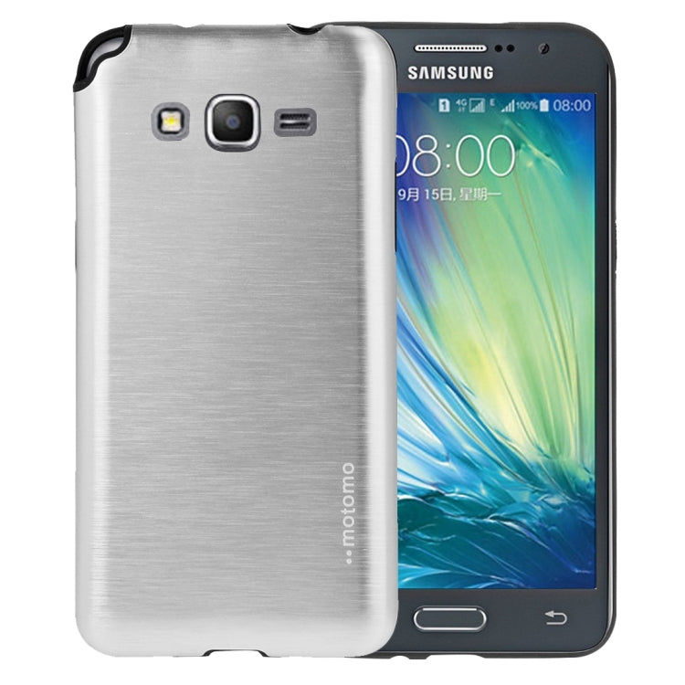 For Galaxy Grand Prime / G530 MOTOMO Brushed Texture Metal + TPU Protective Case