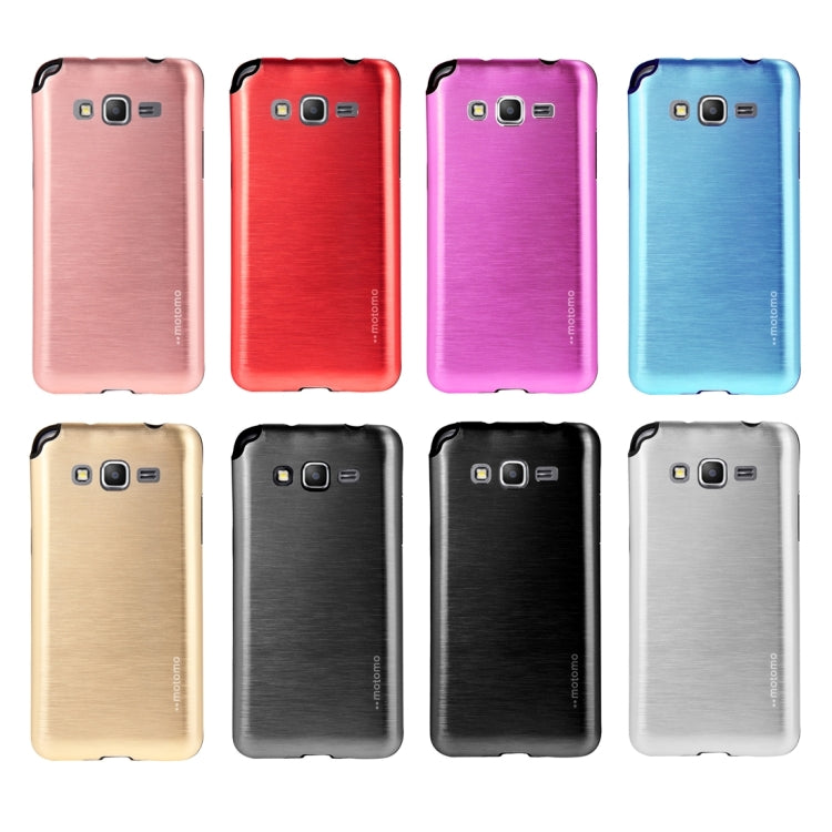 For Galaxy Grand Prime / G530 MOTOMO Brushed Texture Metal + TPU Protective Case