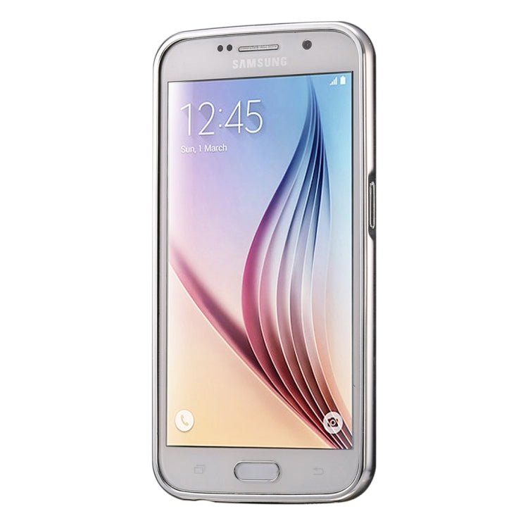 For Galaxy S7 Edge / G935 Fashionable Electroplating Diamante Push Pull Back Shell Cover + Metal Bumper Frame