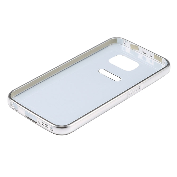 For Galaxy S7 Edge / G935 Fashionable Electroplating Diamante Push Pull Back Shell Cover + Metal Bumper Frame