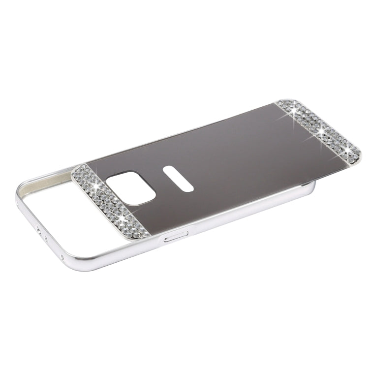 For Galaxy S7 Edge / G935 Fashionable Electroplating Diamante Push Pull Back Shell Cover + Metal Bumper Frame