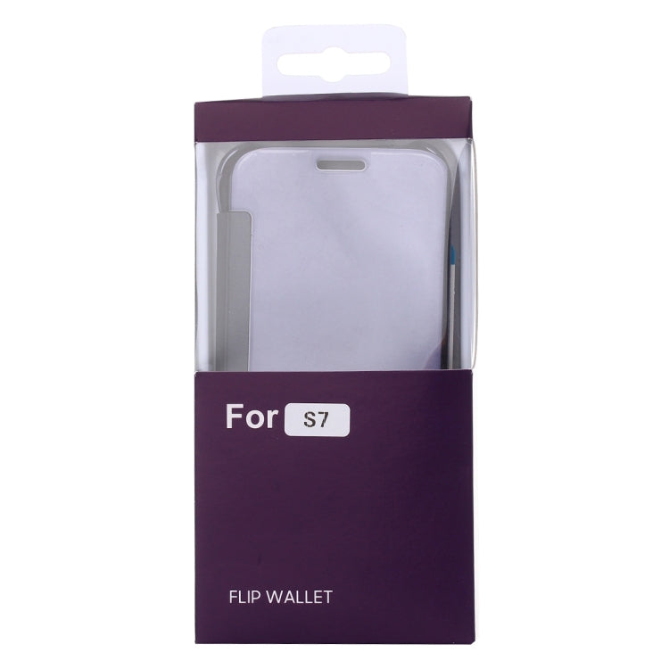 For Galaxy S7 / G930 Electroplating Mirror Horizontal Flip Leather Case