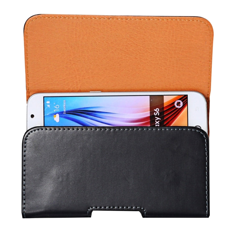 For iPhone X & Galaxy S7 / G930 & S6 Edge / G925 & S6 / G920 & S5 / G900 & Grand DUOS I9082 Smooth Surface Vertical Flip Leather Case Waist Bag with Back Splint