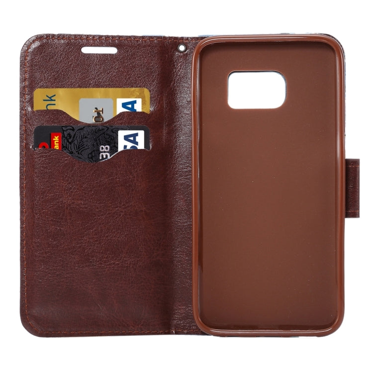 For Galaxy S7 Edge/ G935 Small Grid Voltage Texture Horizontal Flip Leather Case with Holder & Card Slots
