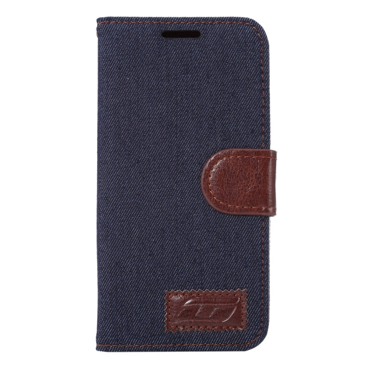 For Galaxy S7 Edge/G935 Jeans Horizontal Flip Leather Case with Holder & Card Slots
