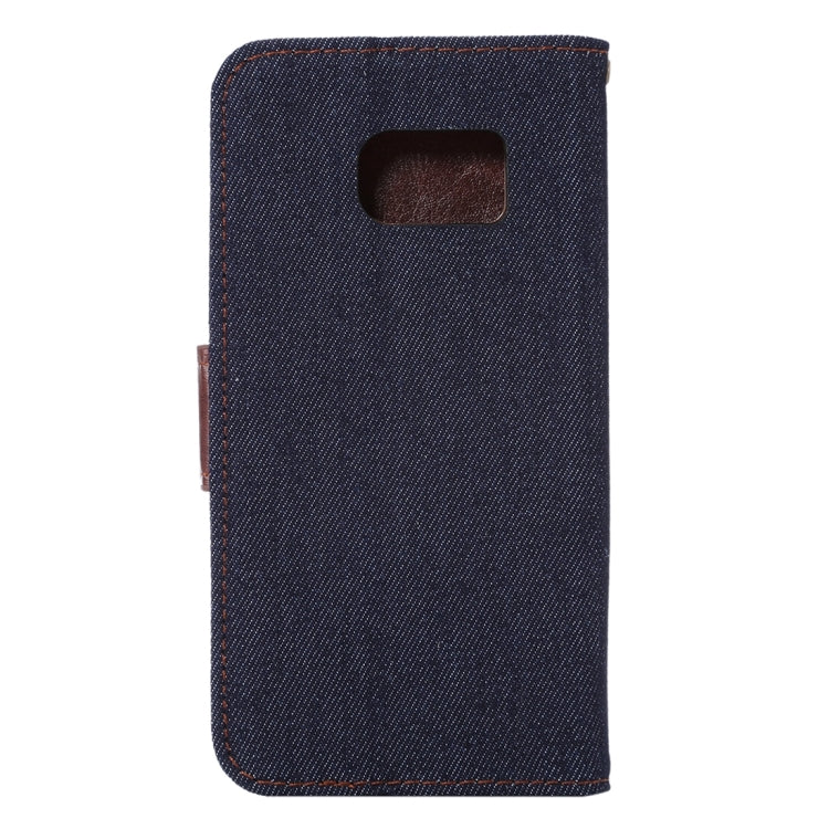 For Galaxy S7 Edge/G935 Jeans Horizontal Flip Leather Case with Holder & Card Slots