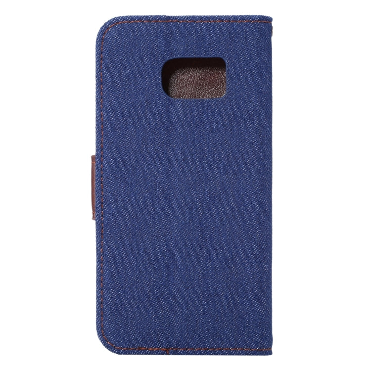 For Galaxy S7 Edge/G935 Jeans Horizontal Flip Leather Case with Holder & Card Slots