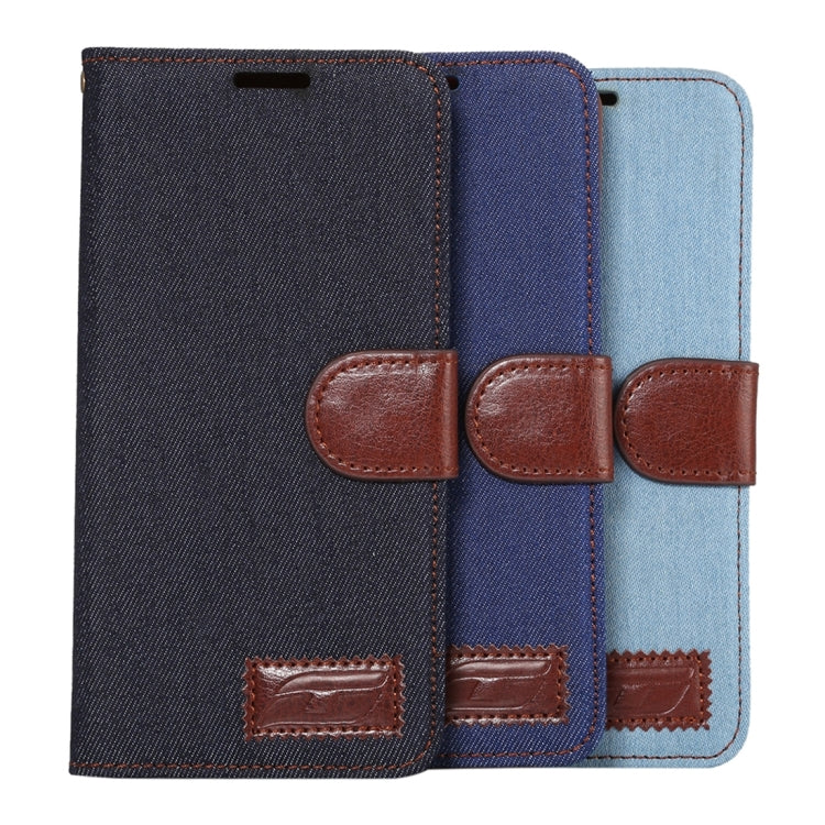 For Galaxy S7 Edge/G935 Jeans Horizontal Flip Leather Case with Holder & Card Slots