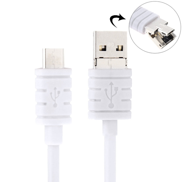 High Speed Knurling Micro USB to USB 2.0 Data / Charging Cable with Adhesive Tie for Samsung, Huawei, HTC, ZTE, Xiaomi Mobile Phones, etc  Total Length: 1m(White)