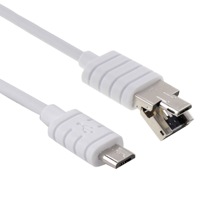 High Speed Knurling Micro USB to USB 2.0 Data / Charging Cable with Adhesive Tie for Samsung, Huawei, HTC, ZTE, Xiaomi Mobile Phones, etc  Total Length: 1m(White)