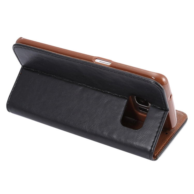 For Galaxy S7 Edge / G935 Magnetic Crazy Horse Texture Horizontal Flip Leather Case with Holder & Card Slots