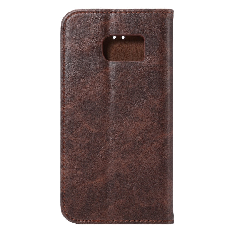 For Galaxy S7 Edge / G935 Magnetic Crazy Horse Texture Horizontal Flip Leather Case with Holder & Card Slots