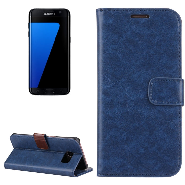 For Galaxy S7 Edge / G935 Magnetic Crazy Horse Texture Horizontal Flip Leather Case with Holder & Card Slots