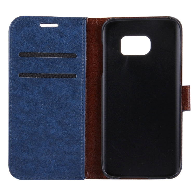 For Galaxy S7 Edge / G935 Magnetic Crazy Horse Texture Horizontal Flip Leather Case with Holder & Card Slots