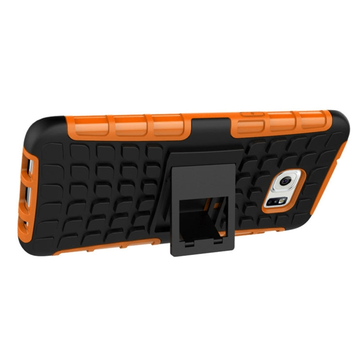 For Galaxy S7 Edge / G935 2 in 1 Double Colored Tire Texture Combination Case with Separable Black Holder