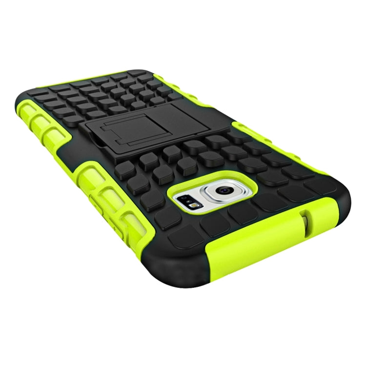 For Galaxy S7 Edge / G935 2 in 1 Double Colored Tire Texture Combination Case with Separable Black Holder