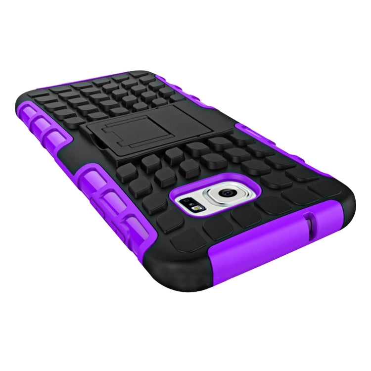 For Galaxy S7 Edge / G935 2 in 1 Double Colored Tire Texture Combination Case with Separable Black Holder