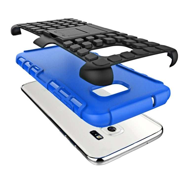 For Galaxy S7 / G930 2 in 1 Double Colored Tire Texture Combination Case with Separable Black Holder