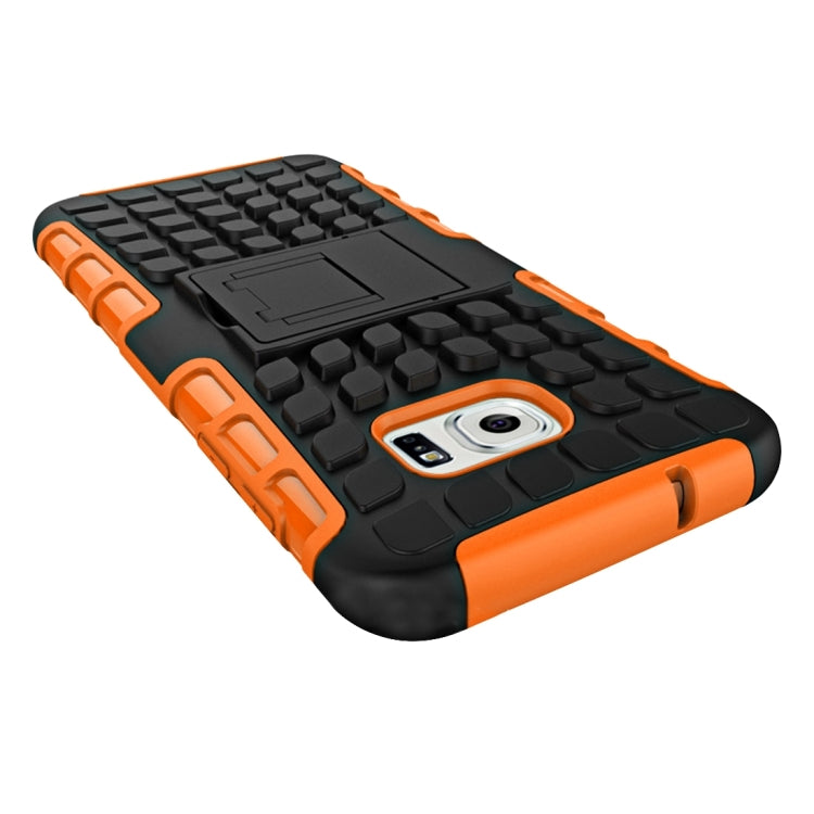 For Galaxy S7 / G930 2 in 1 Double Colored Tire Texture Combination Case with Separable Black Holder