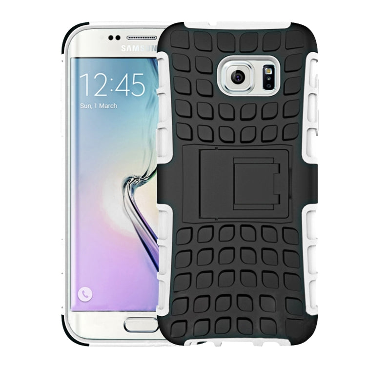 For Galaxy S7 / G930 2 in 1 Double Colored Tire Texture Combination Case with Separable Black Holder
