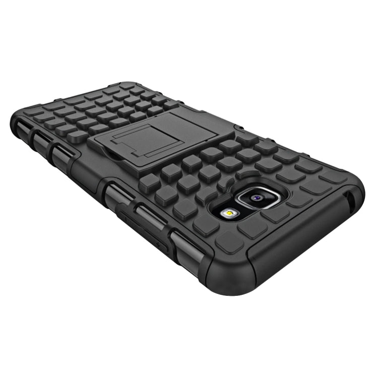 For Galaxy A7(2016) / A710 2 in 1 Double Colored Tire Texture Combination Case with Separable Black Holder