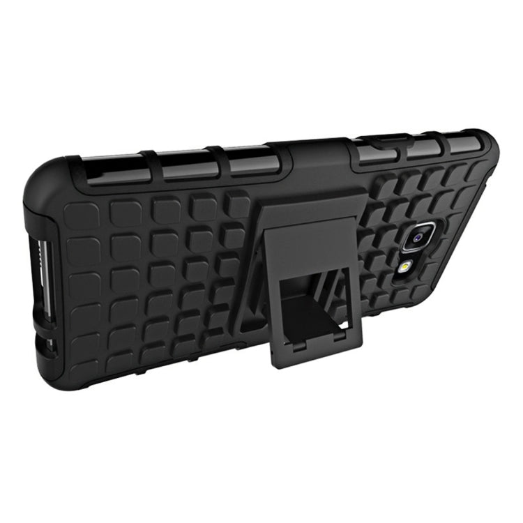 For Galaxy A7(2016) / A710 2 in 1 Double Colored Tire Texture Combination Case with Separable Black Holder