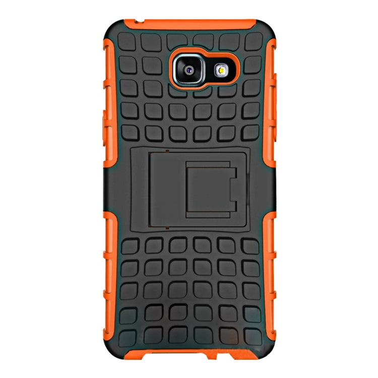 For Galaxy A7(2016) / A710 2 in 1 Double Colored Tire Texture Combination Case with Separable Black Holder