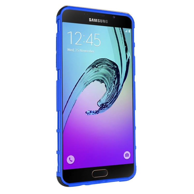For Galaxy A7(2016) / A710 2 in 1 Double Colored Tire Texture Combination Case with Separable Black Holder