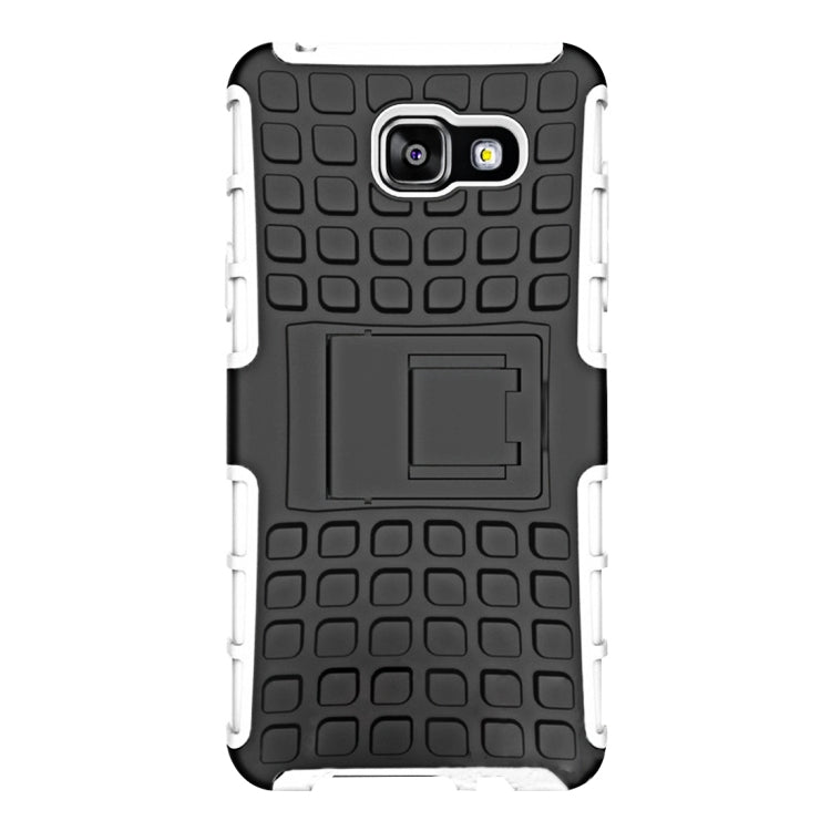 For Galaxy A7(2016) / A710 2 in 1 Double Colored Tire Texture Combination Case with Separable Black Holder