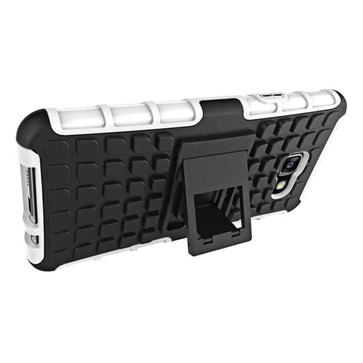 For Galaxy A7(2016) / A710 2 in 1 Double Colored Tire Texture Combination Case with Separable Black Holder