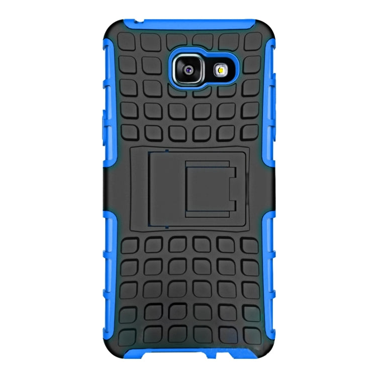 For Galaxy A5(2016) / A510 2 in 1 Double Colored Tire Texture Combination Case with Separable Black Holder