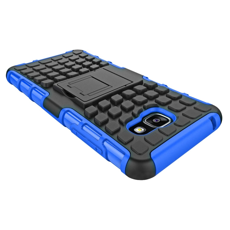 For Galaxy A5(2016) / A510 2 in 1 Double Colored Tire Texture Combination Case with Separable Black Holder