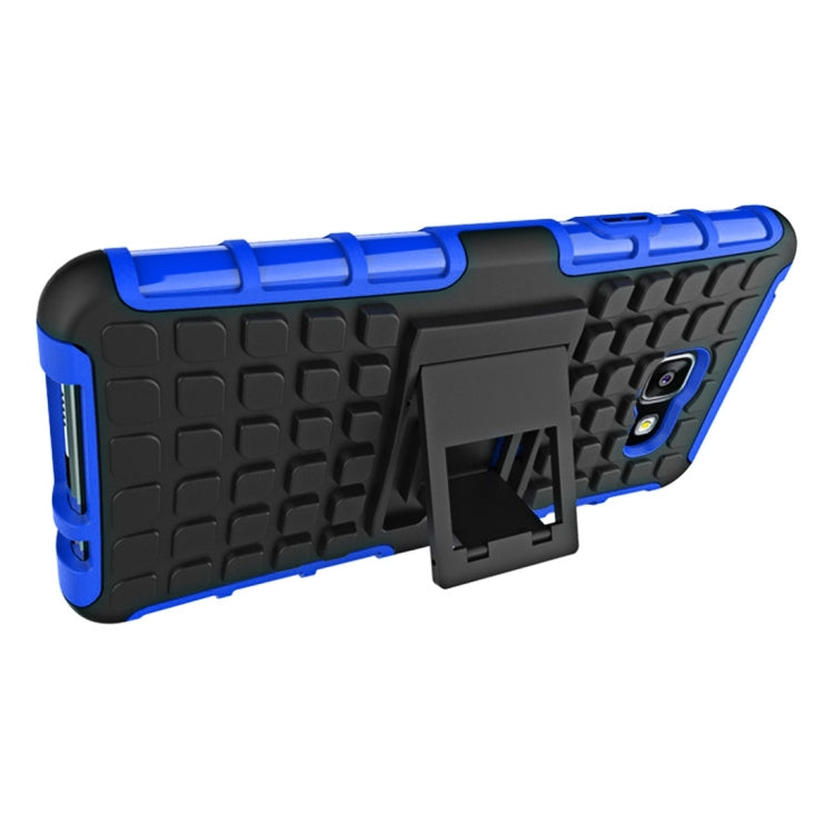For Galaxy A5(2016) / A510 2 in 1 Double Colored Tire Texture Combination Case with Separable Black Holder