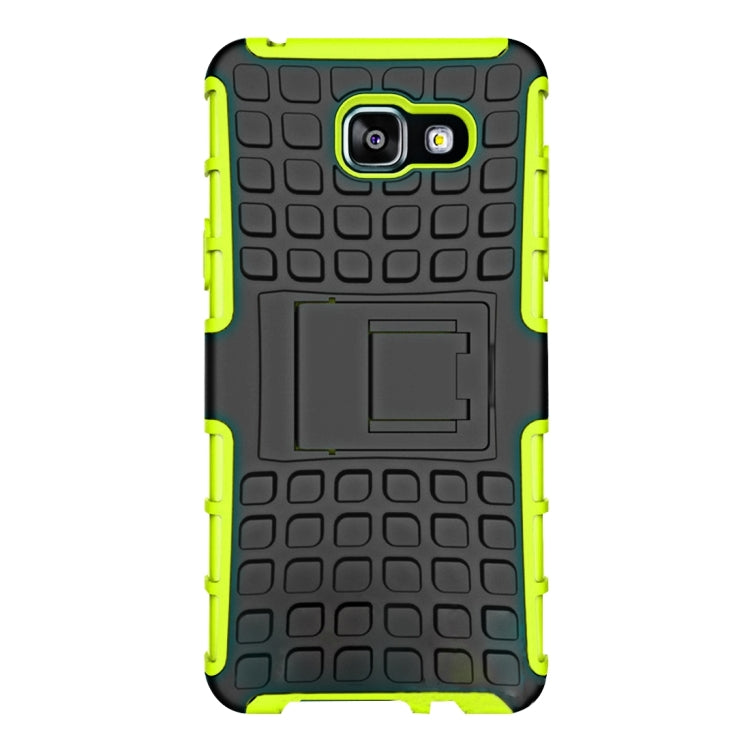 For Galaxy A5(2016) / A510 2 in 1 Double Colored Tire Texture Combination Case with Separable Black Holder