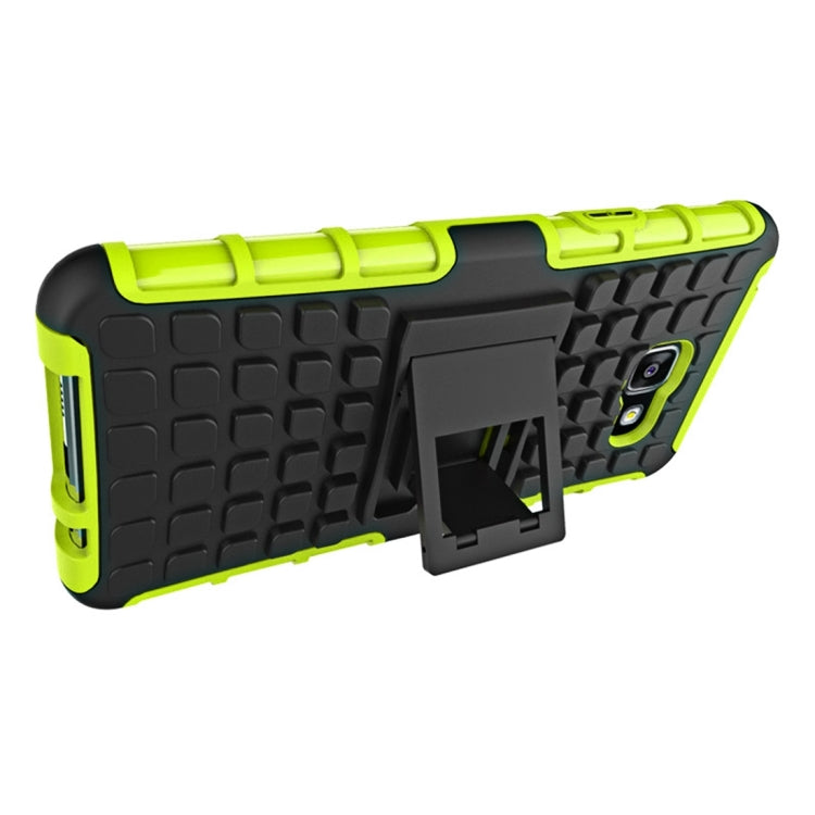 For Galaxy A5(2016) / A510 2 in 1 Double Colored Tire Texture Combination Case with Separable Black Holder