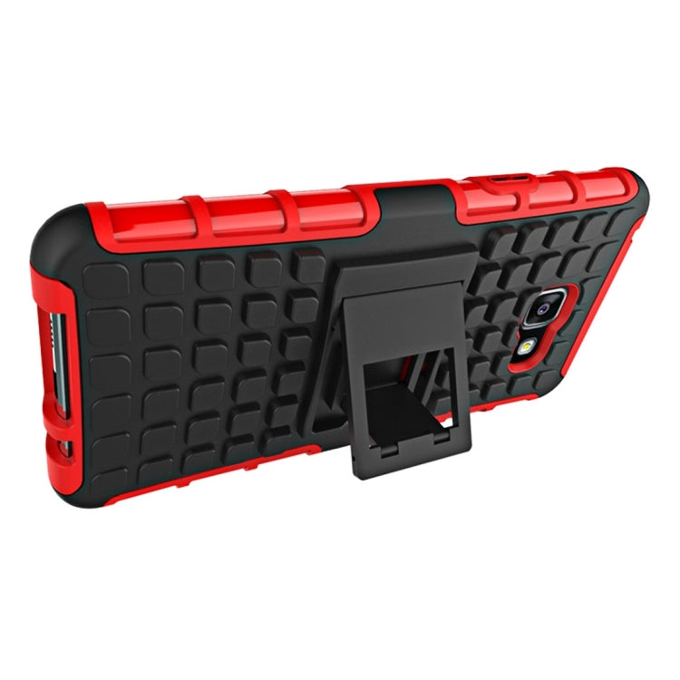 For Galaxy A5(2016) / A510 2 in 1 Double Colored Tire Texture Combination Case with Separable Black Holder