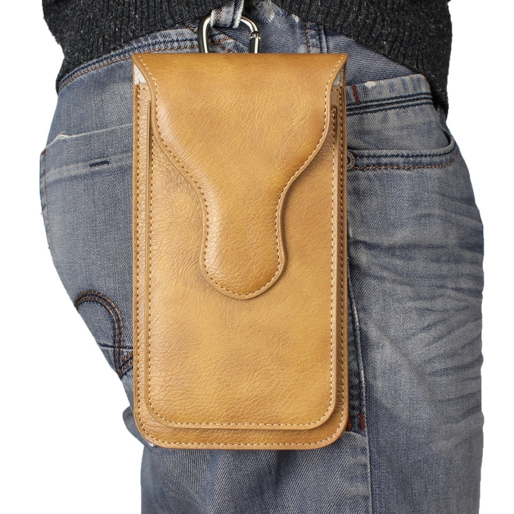 For Galaxy S7 / G930 & S7 Edge / G935 & S6 / G920 & S6 Edge / G925, iPhone 6 Plus & 6s Plus, and Other 5.1-5.5 inch Smart Phones Classical Style Elephant Texture Vertical Flip Leather Case Waist Bag with Hanging Buckle Size: 16 x 9 cm