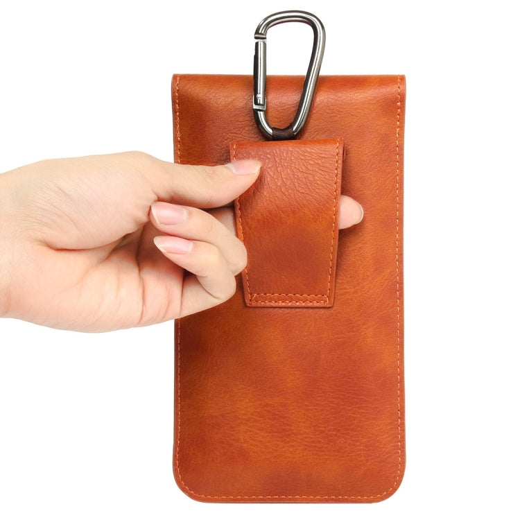 For Galaxy S7 / G930 & S7 Edge / G935 & S6 / G920 & S6 Edge / G925, iPhone 6 Plus & 6s Plus, and Other 5.1-5.5 inch Smart Phones Classical Style Elephant Texture Vertical Flip Leather Case Waist Bag with Hanging Buckle Size: 16 x 9 cm