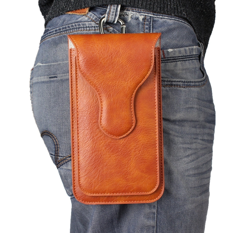 For Galaxy S7 / G930 & S7 Edge / G935 & S6 / G920 & S6 Edge / G925, iPhone 6 Plus & 6s Plus, and Other 5.1-5.5 inch Smart Phones Classical Style Elephant Texture Vertical Flip Leather Case Waist Bag with Hanging Buckle Size: 16 x 9 cm