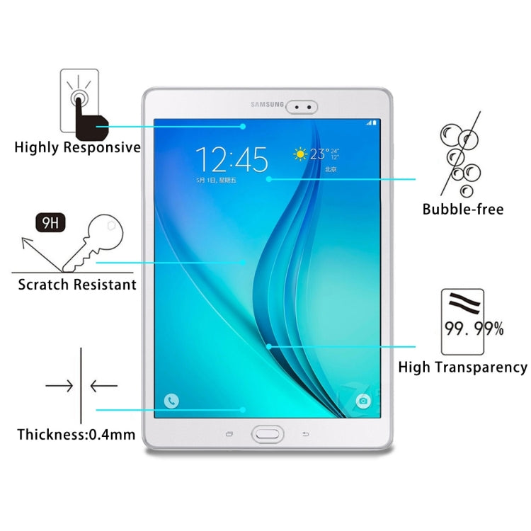 75 PCS for Galaxy Tab A 9.7 / T550 / T555 0.4mm 9H+ Surface Hardness 2.5D Explosion-proof Tempered Glass Film